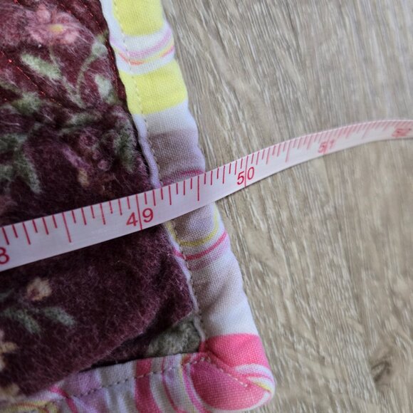 Handmade Patchwork Lap Quilt Homemade 50"x35" Multicolor Fall Colors Music Notes - Picture 10 of 11